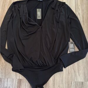 Express Black Long Sleeve Bodysuit